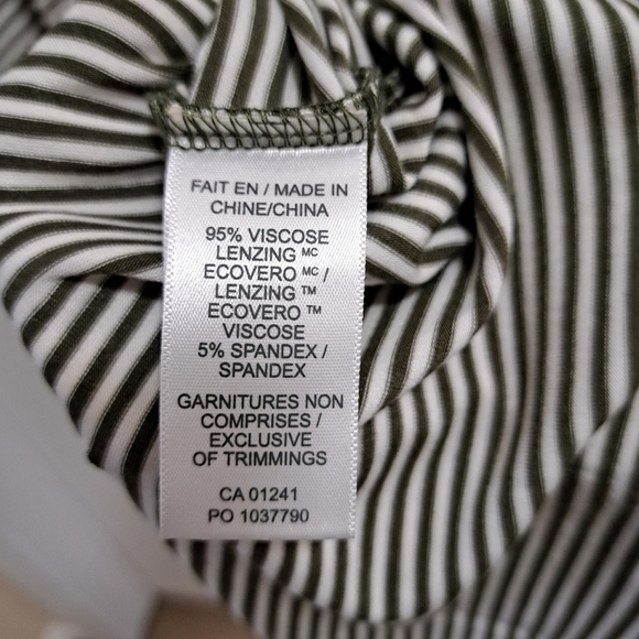 Miiyu | Simons PJ's Striped Sleep Dress V-neck Women's XL Embroidered Pyjama - Picture 10 of 14